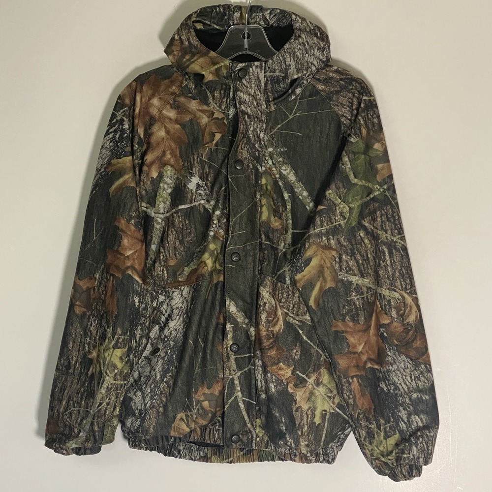 Red Head Jacket Womens Large Camo Mossy Oak Hooded Lightweight Insulated Hunting